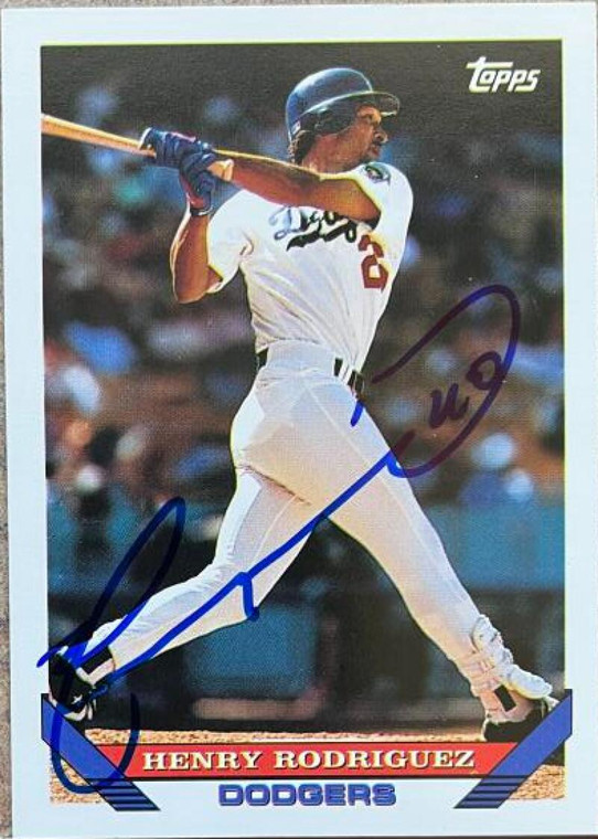 Henry Rodriguez Autographed 1993 Topps #284