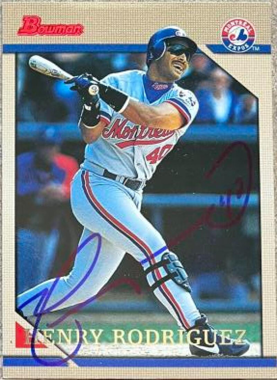 Henry Rodriguez Autographed 1996 Bowman #82