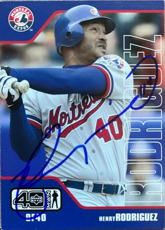 Henry Rodriguez Autographed 2002 Upper Deck 40 Man #741