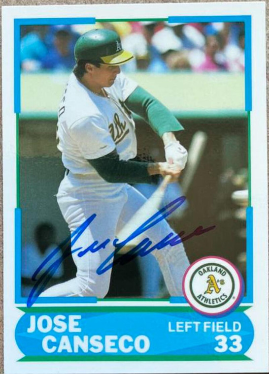 Jose Canseco Autographed 1988 Score Young Superstars I #30