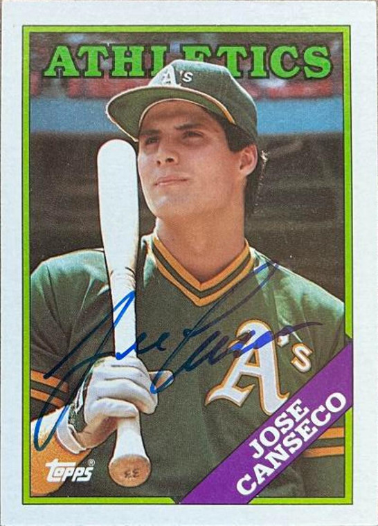 Jose Canseco Autographed 1988 Topps #370