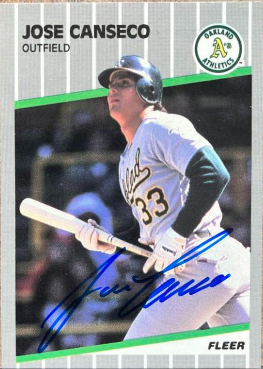 Jose Canseco Autographed 1989 Fleer Glossy #5