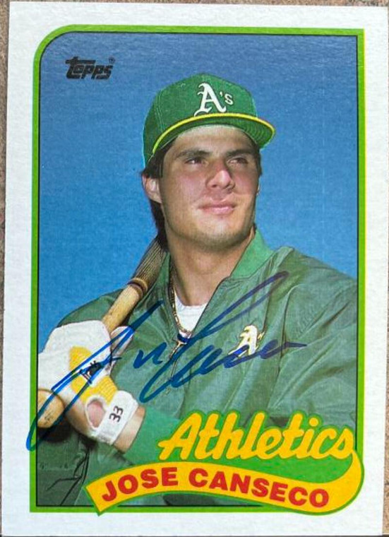 Jose Canseco Autographed 1989 Topps #500