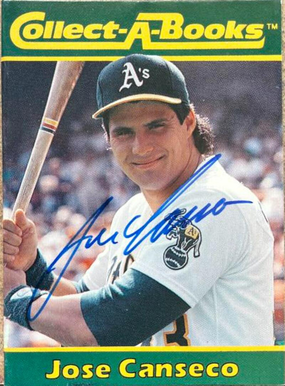 Jose Canseco Autographed 1990 Collect-A- Books #25