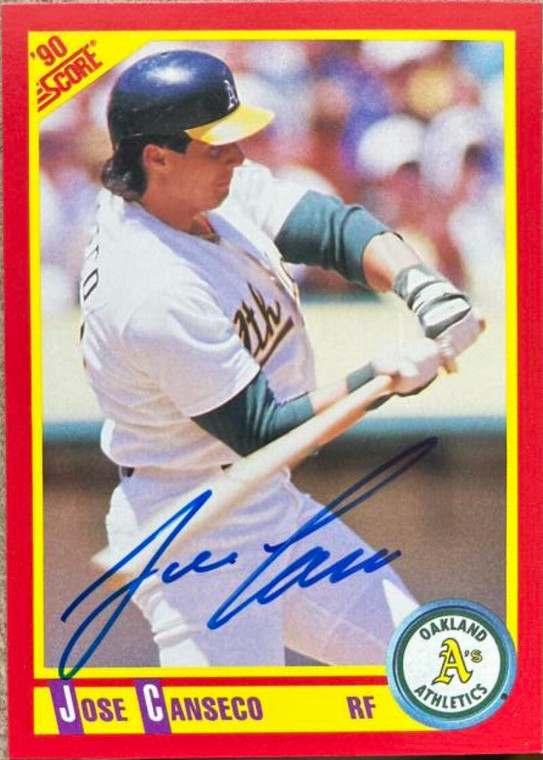 Jose Canseco Autographed 1990 Score #375