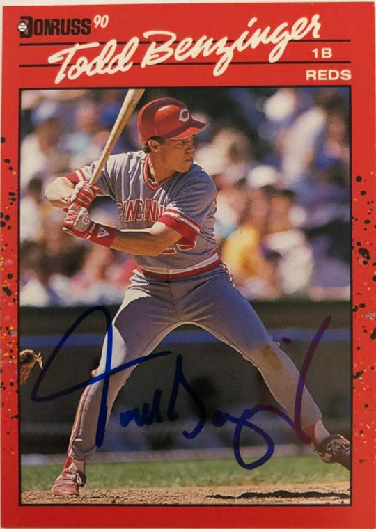 Todd Benzinger Autographed 1990 Donruss #257