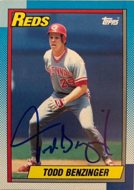 SOLD 5912 Todd Benzinger Autographed 1990 Topps #712