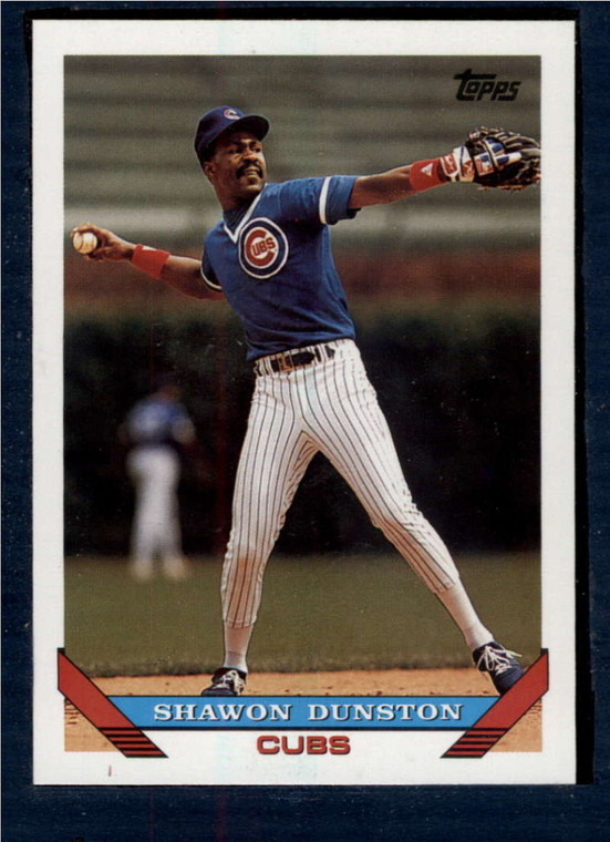 1993 Topps #595 Shawon Dunston VG Chicago Cubs 