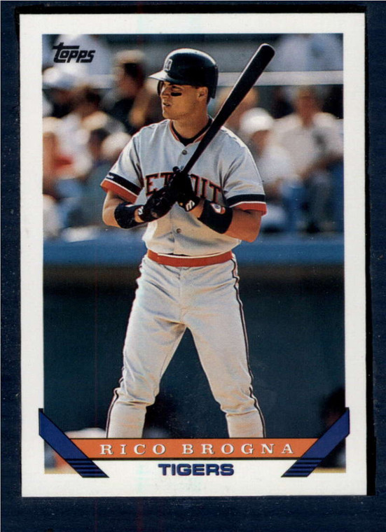 1993 Topps #598 Rico Brogna VG Detroit Tigers 