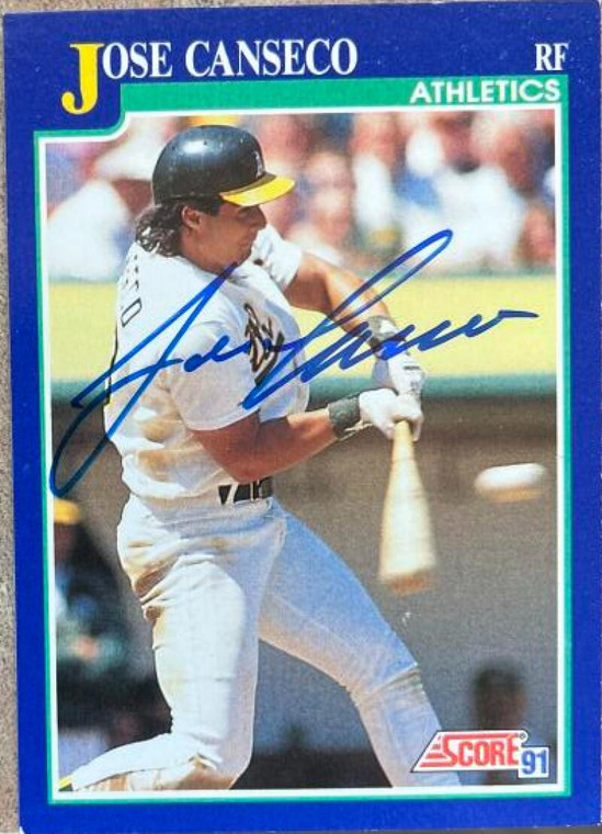 Jose Canseco Autographed 1991 Score #1
