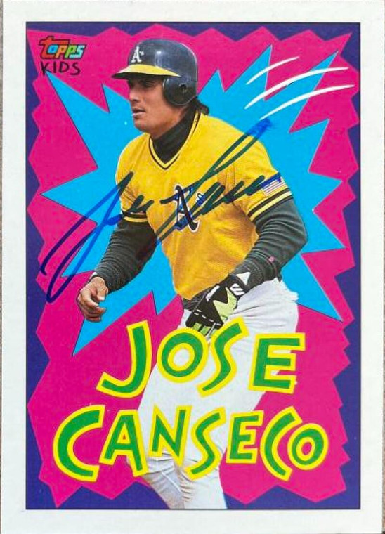 Jose Canseco Autographed 1992 Topps Kids #115