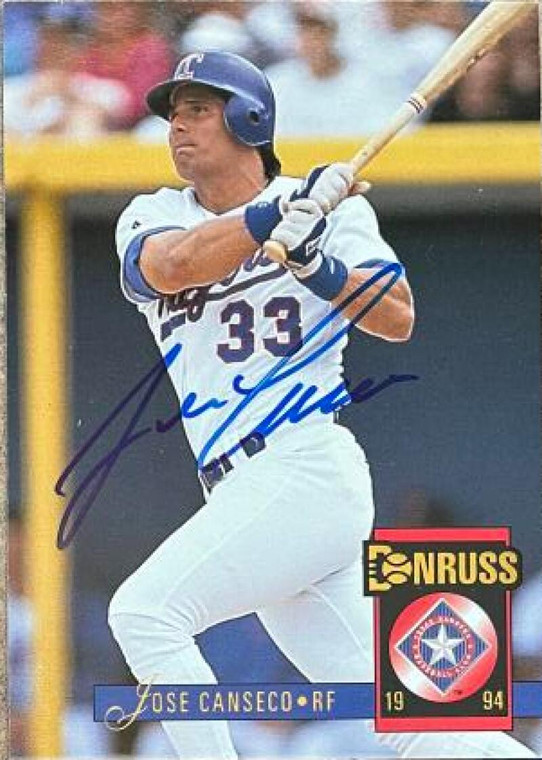 Jose Canseco Autographed 1994 Donruss #372
