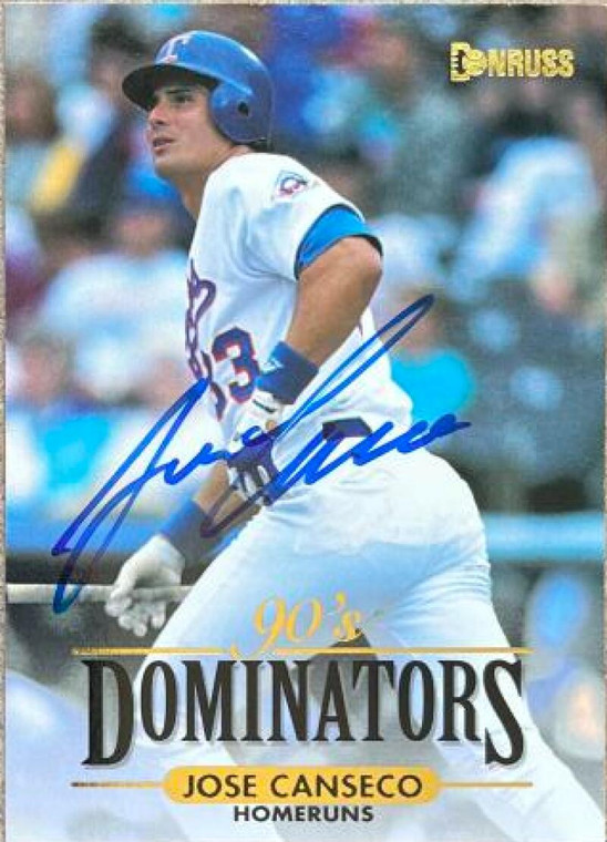 Jose Canseco Autographed 1994 Donruss 90's Dominators Home Runs #7
