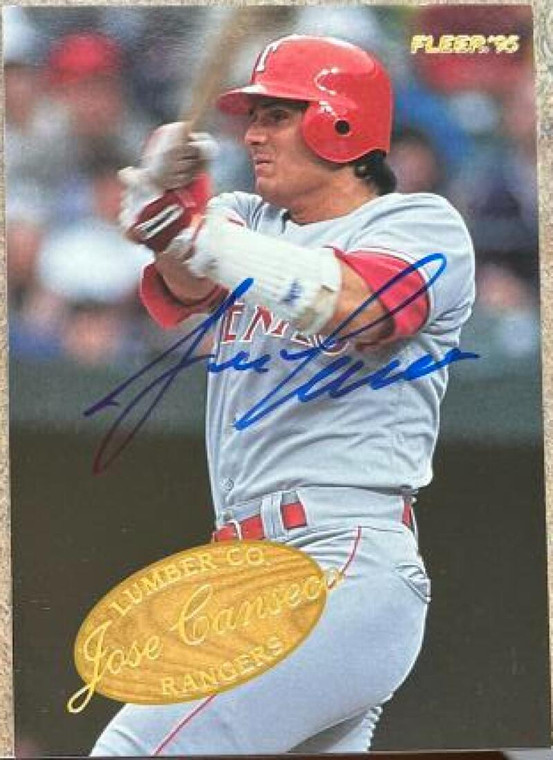 Jose Canseco Autographed 1995 Fleer Lumber Company #4