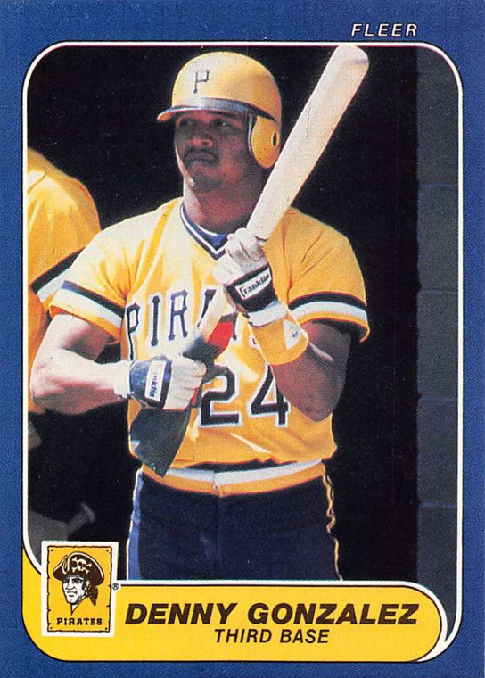 1986 Fleer #608 Denny Gonzalez VG Pittsburgh Pirates 