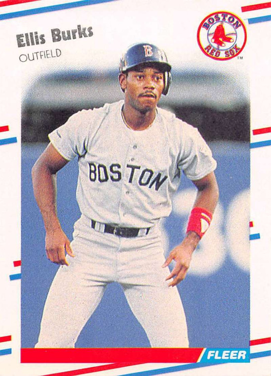 1988 Fleer #348 Ellis Burks VG RC Rookie Boston Red Sox 