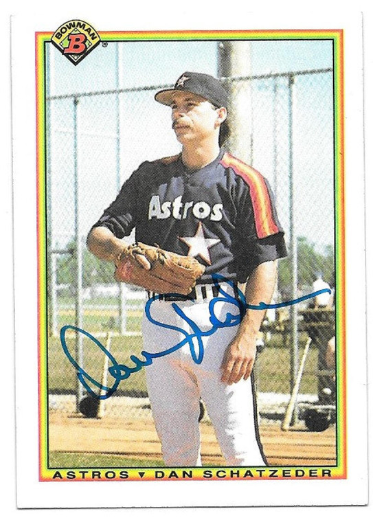 Dan Schatzeder Autographed 1990 Bowman #69