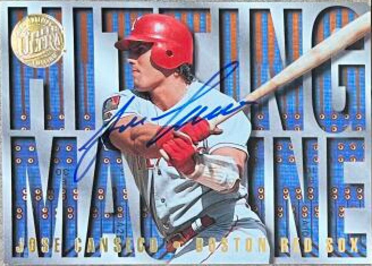 Jose Canseco Autographed 1995 Fleer Ultra Hitting Machines Gold Medallion #5