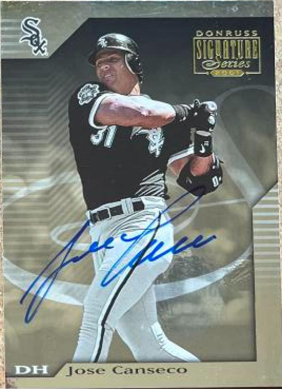 Jose Canseco Autographed 2001 Donruss Signature #105