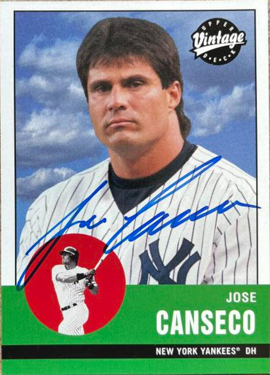 Jose Canseco Autographed 2001 Upper Deck Vintage #155