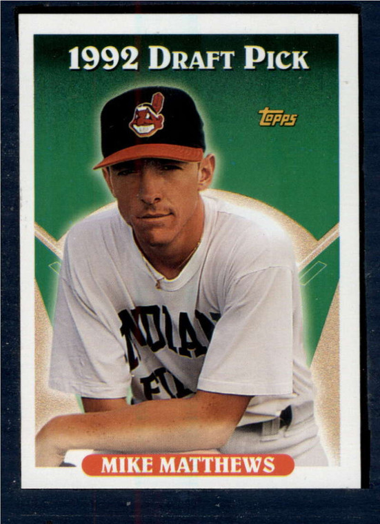1993 Topps #787 Mike Matthews VG RC Rookie Cleveland Indians 