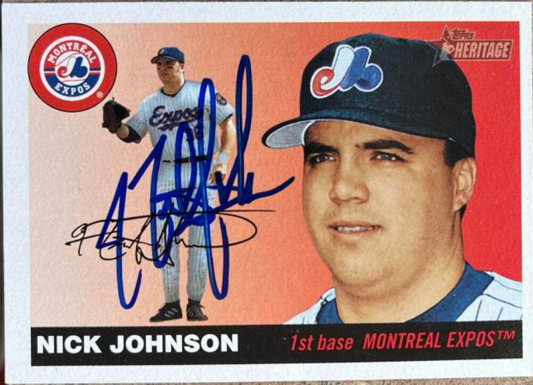 Nick Johnson Autographed 2004 Topps Heritage #347