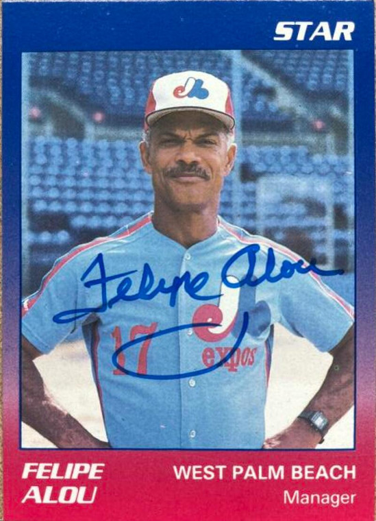 Felipe Alou Autographed 1989 Star West Palm Beach Expos #27