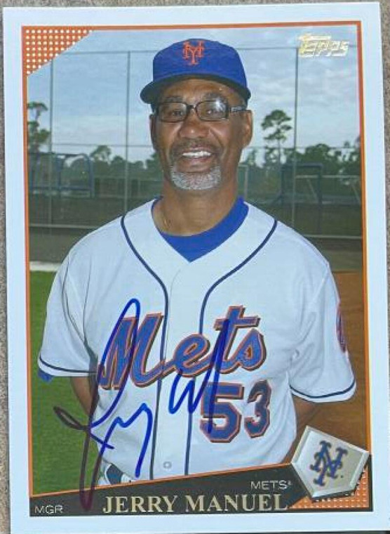 Jerry Manuel Autographed 2009 Topps #181