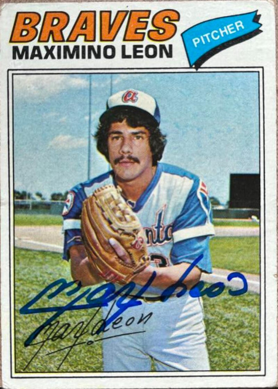 Maximino Leon Autographed 1977 Topps #213