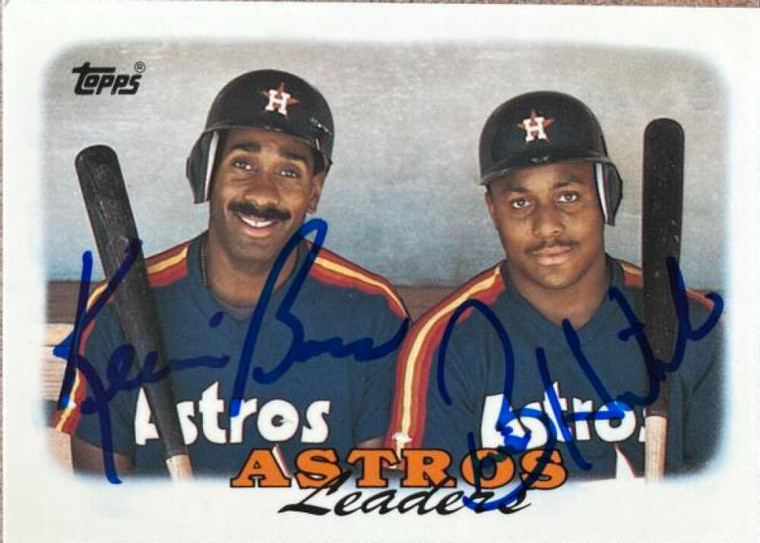 SOLD 117941 Kevin Bass and Billy Hatcher Autographed 1988 Topps Tiffany #291