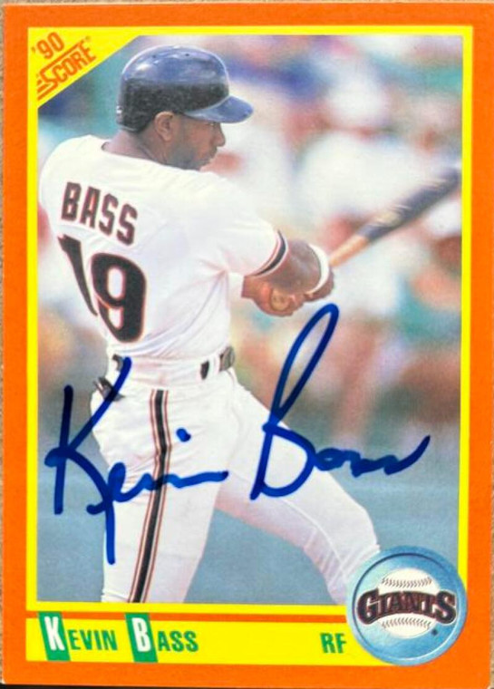 Kevin Bass Autographed 1990 Score Rookie/Traded #2T