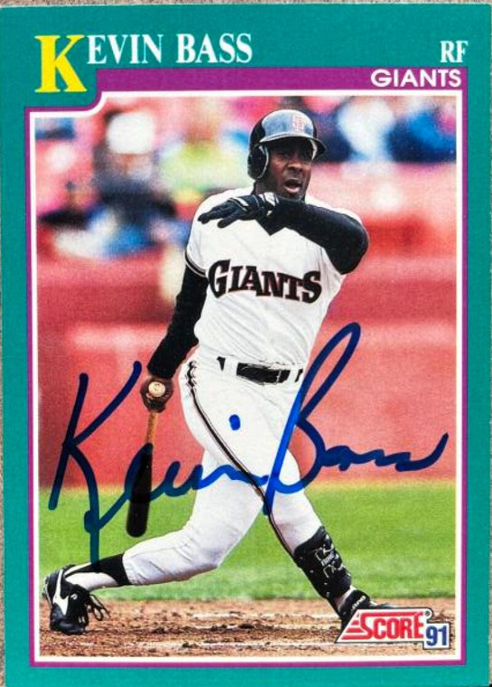 Kevin Bass Autographed 1991 Score #616