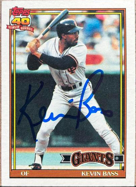 Kevin Bass Autographed 1991 Topps #752