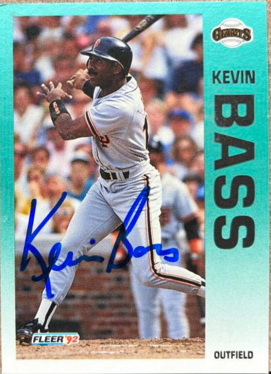 Kevin Bass Autographed 1992 Fleer #626