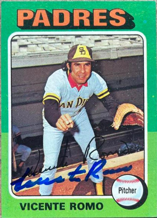 Vicente Romo Autographed 1975 Topps #274