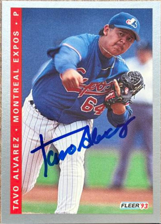 Tavo Alvarez Autographed 1993 Fleer Final Edition #F-88