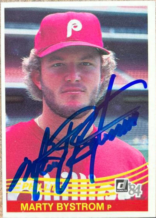 Marty Bystrom Autographed 1984 Donruss #259 Philadelphia Phillies Card