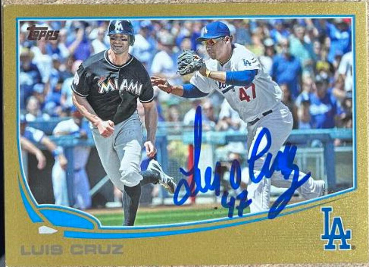 Luis Cruz Autographed 2013 Topps Gold #645