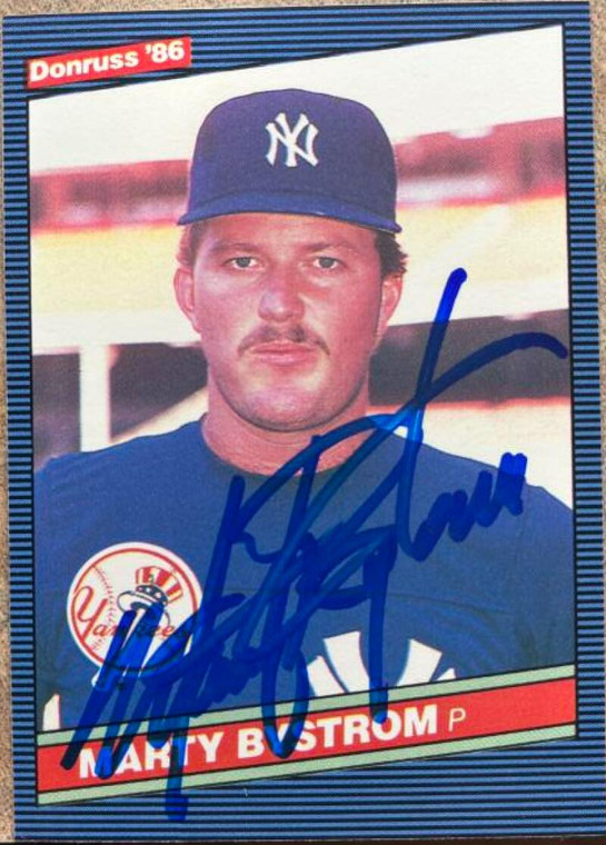 Marty Bystrom Autographed 1986 Donruss #591 New York Yankees Card 