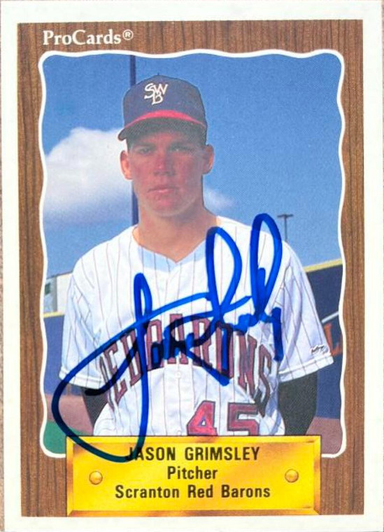 Jason Grimsley Autographed 1990 Pro Cards #595