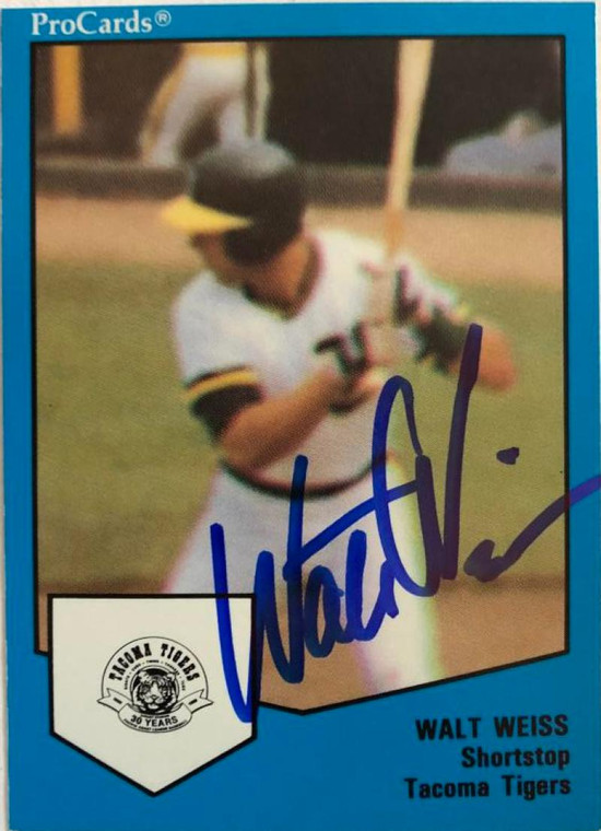 Walt Weiss Autographed 1989 Tacoma Tigers Pro Cards #1538