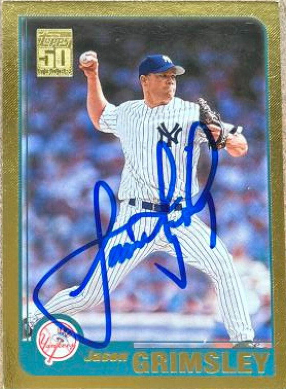 SOLD 124893 Jason Grimsley Autographed 2001 Topps Gold #258 LE/2001