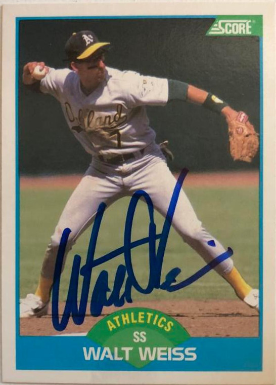 Walt Weiss Autographed 1989 Score #165