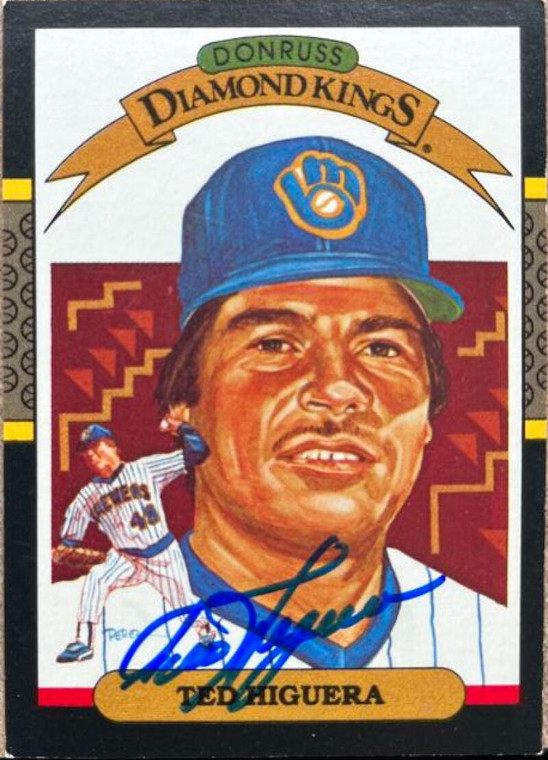 Ted Higuera Autographed 1987 Donruss Diamond Kings #16