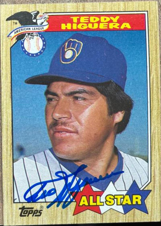 Ted Higuera Autographed 1987 Topps #615