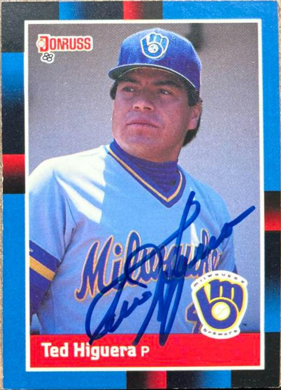 Ted Higuera Autographed 1988 Donruss #90