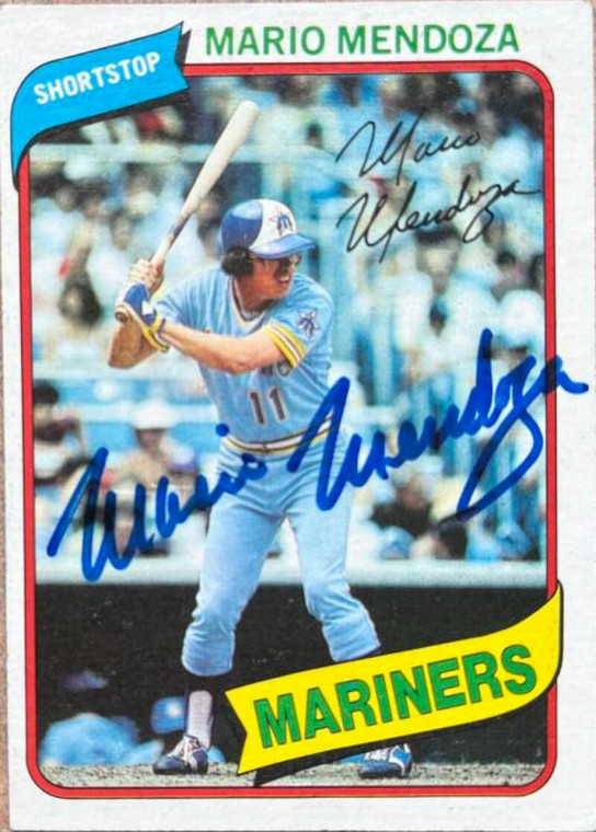 Mario Mendoza Autographed 1980 Topps #652