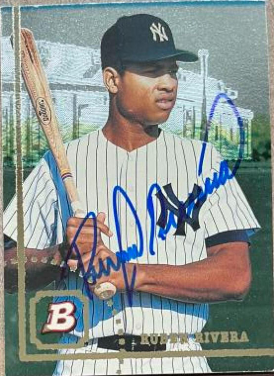 Ruben Rivera Autographed 1994 Bowman #348