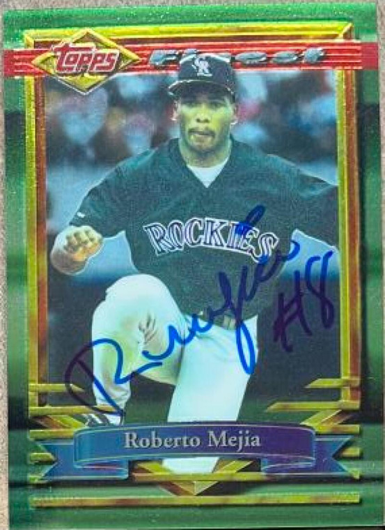 Roberto Mejia Autographed 1994 Topps Finest #153