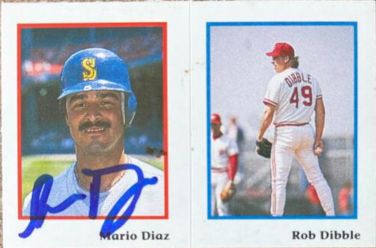 Mario Diaz Autographed 1990 Publication International Stickers #NNO